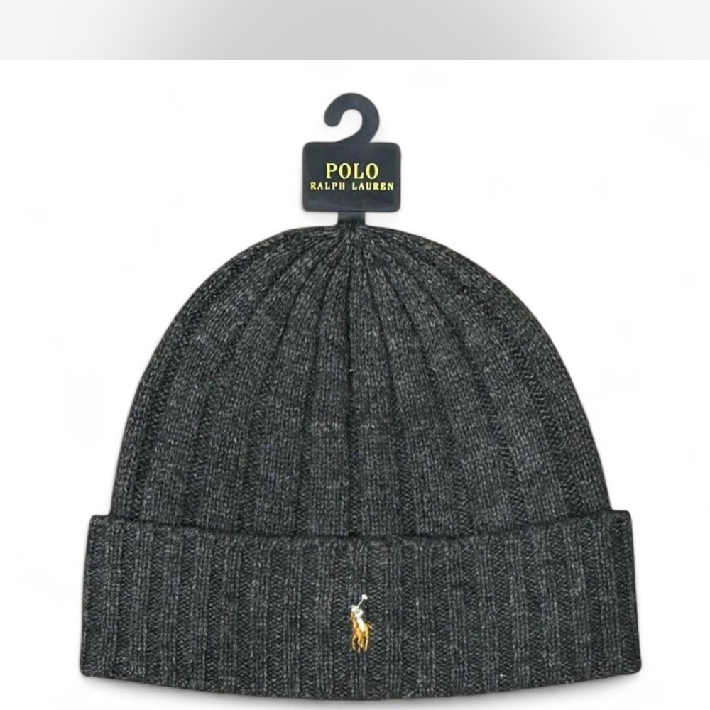 Polo by Ralph Lauren Gray Knit Beanie